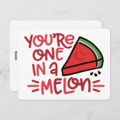 EINE IN EINEM MELON FEIERTAGSKARTE (Vorne/Hinten)