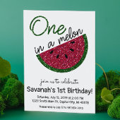 Eine in einem Melon First Birthday Party Wassermel Einladung