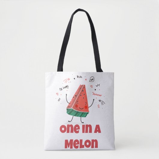 Eine in einem Melon - Fun Summer Watermelon Tasche (Vorderseite)