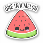 Eine in einem Melon Funny Fatermelon Pub Aufkleber (Vorderseite)