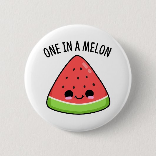 Eine in einem Melon Funny Fatermelon Pub Button (Vorderseite)