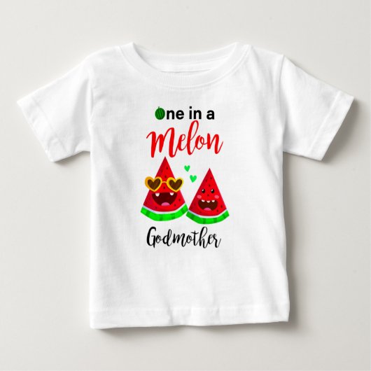 Eine in einem Melon Godmatt Wassermelone Niedlich Baby T-shirt (Vorderseite)