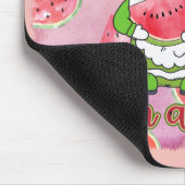 Eine in einem Melon | Green Gnome & Watermelon Mousepad (Ecke)