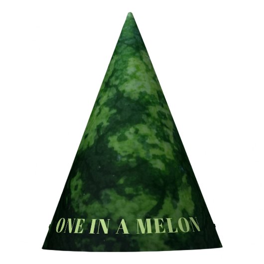 Eine in einem Melon Green Watermelon Frucht Geburt Partyhütchen (Vorderseite)