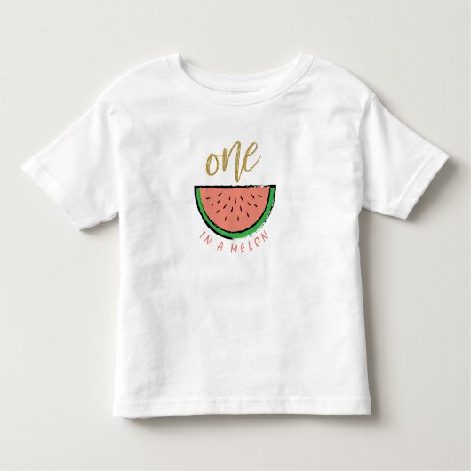Eine in einem Melon Kleinkind T-shirt (Vorderseite)