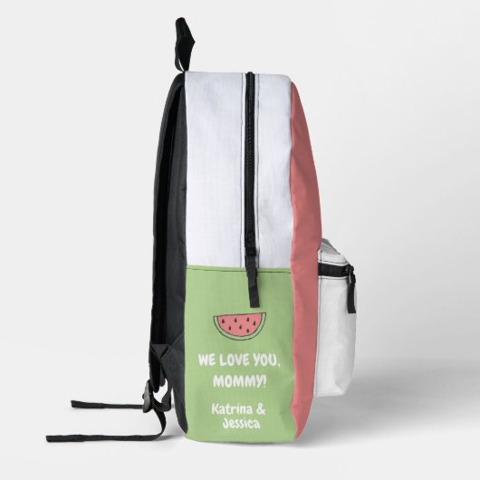 Eine in einem Melon Mommy Rucksack (Links)