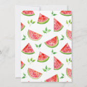 Eine in einem Melon | Niedlich Watermelon Girl 1.  Einladung (Rückseite)