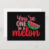 Eine in einem Melon Niedliche Liebe, Funny Valenti Postkarte (Vorne/Hinten)