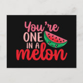 Eine in einem Melon Niedliche Liebe, Funny Valenti Postkarte (Vorderseite)