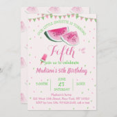 Eine in einem Melon Niedliche Wassermelone 5. Gebu Einladung (Vorne/Hinten)