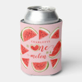 Eine in einem Melon Niedliche Wassermelone Rosa 1. Dosenkühler (Kanne Vorderseite)