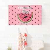 Eine in einem Melon Niedliche Wassermelone Rosa Ge Banner (Insitu)