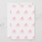 Eine in einem Melon Niedliche Wassermelone zum zwe Einladung (Rückseite)