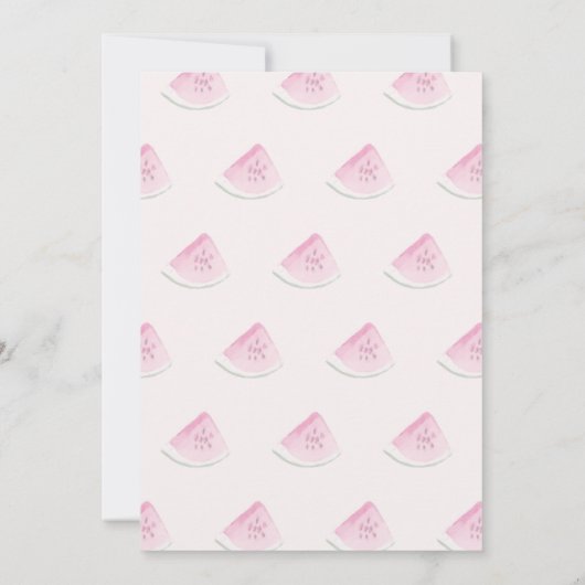 Eine in einem Melon Niedliche Wassermelone zum zwe Einladung (Rückseite)