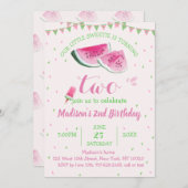 Eine in einem Melon Niedliche Wassermelone zum zwe Einladung (Vorne/Hinten)