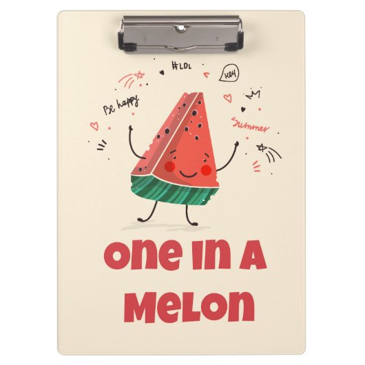 Eine in einem Melon - Niedliches Watermelon-Clipbo Klemmbrett (Vorderseite)