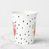 Eine in einem Melon Paper Cup - Rosa Pappbecher (Links)
