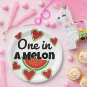 Eine in einem Melon Paper Plate für Summer Party Pappteller (Party)