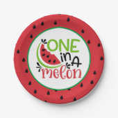 Eine in einem Melon Paper-Teller Pappteller (Vorderseite)