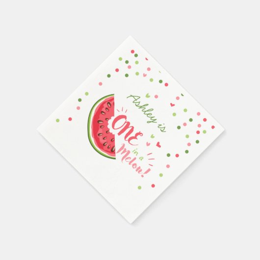 Eine in einem Melon Papier Napkins Summer Watermel Serviette (Ecke)