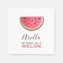 Eine in einem Melon Papier Napkins Summer Watermel Serviette