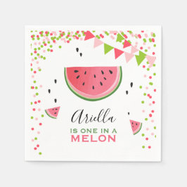 Eine in einem Melon Papier Napkins Summer Watermel Serviette