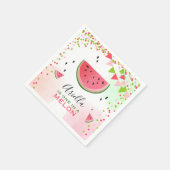Eine in einem Melon Papier Napkins Summer Watermel Serviette (Ecke)