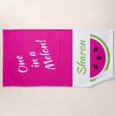 Eine in einem Melon Personalisierte Wassermelone Strandtuch (Vorderseite)