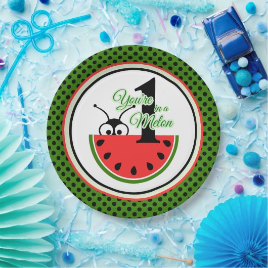 Eine in einem Melon Picnic Ant mit Watermelon Pappteller (Party)