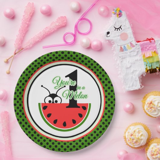 Eine in einem Melon Picnic Ant mit Watermelon Pappteller (Party)