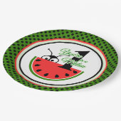 Eine in einem Melon Picnic Ant mit Watermelon Pappteller (Schrägansicht)