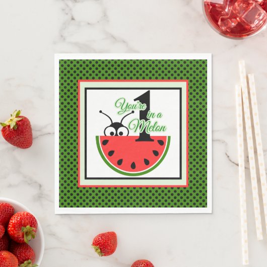 Eine in einem Melon Picnic Ant mit Watermelon Serviette (Beispiel)