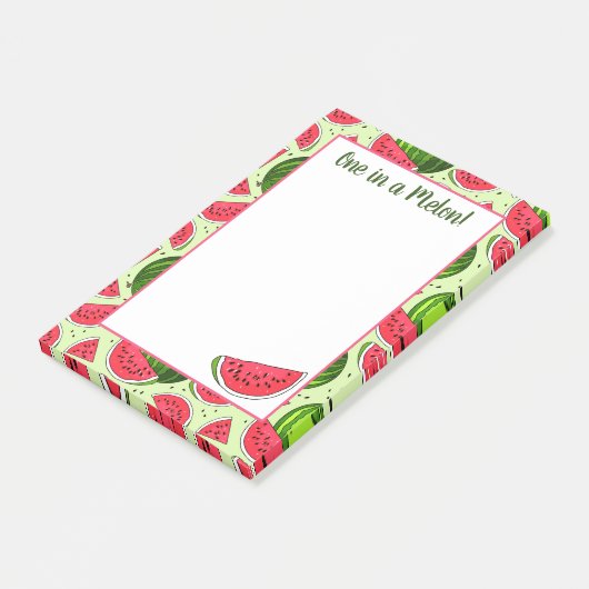 Eine in einem Melon Post-It-Notes Post-it Klebezettel (angewinkelt)