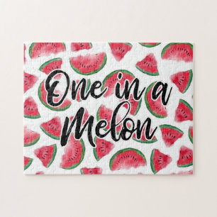 Eine in einem Melon Quote Wassermelon Wasserfarben Puzzle