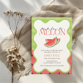 Eine in einem MELON | Rosa grün Niedlich 1. Geburt Einladung