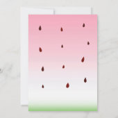 Eine in einem Melon rosa grüne Wassermelone zum Ge Einladung (Rückseite)