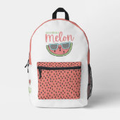 Eine in einem Melon-Rucksack Bedruckter Rucksack (Vorderseite)