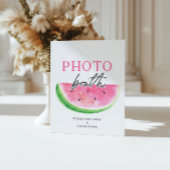 Eine in einem Melon signierte Wassermelone Foto-St Sockelschild