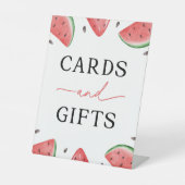 Eine in einem Melon signierte Wassermelone Karten  Sockelschild (Vorderseite)