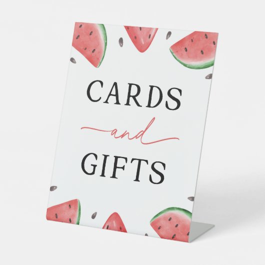 Eine in einem Melon signierte Wassermelone Karten Sockelschild (Vorderseite)