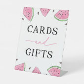 Eine in einem Melon signierte Wassermelone Karten Sockelschild (Vorderseite)