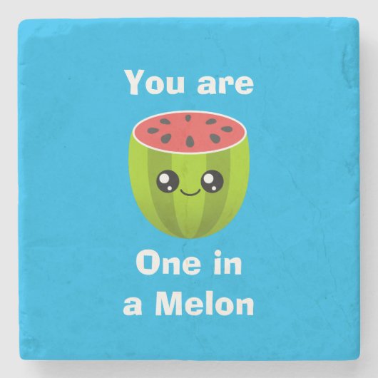 Eine in einem Melon Steinuntersetzer (Vorderseite)