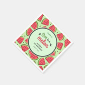 Eine in einem Melon Summer Watermelon 1. Geburtsta Serviette (Ecke)