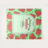 Eine in einem Melon Summer Watermelon 1. Geburtsta Wandteppich (Vorderseite (Horizontal))