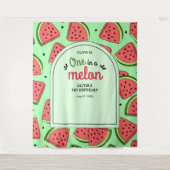 Eine in einem Melon Summer Watermelon 1. Geburtsta Wandteppich (Vorderseite)