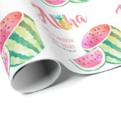 Eine in einem Melon Tropical Watermelon Wasserfarb Geschenkpapier (Rolleneckpunkt)