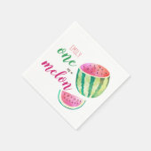 Eine in einem Melon Tropical Watermelon Wasserfarb Serviette (Ecke)