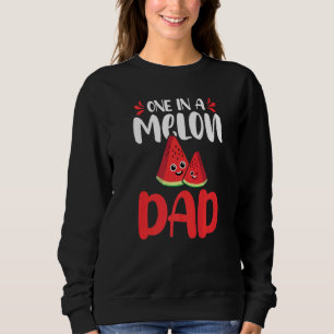 Eine in einem Melon Vater Wassermelon Familie Matc Sweatshirt