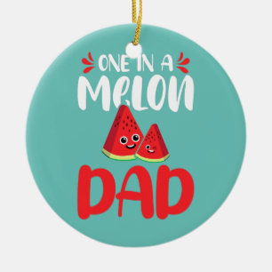 Eine in einem Melon Vater Watermelon Familie Keramik Ornament