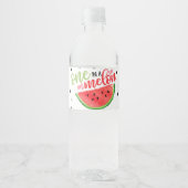 Eine in einem Melon Water Flasche Etikett - Rot (Vorderseite)